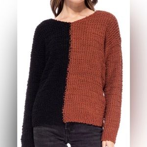 Popcorn Twist Back Sweater | Size Large